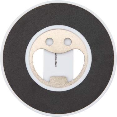 Logo trade promotional gift photo of: Ain recycled plastic magnetic phone stand with bottle opener