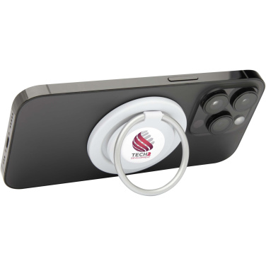 Logotrade promotional gift picture of: Albali recycled plastic magnetic phone holder with ring stand