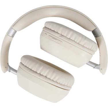 Logo trade promotional gifts image of: Hoggar recycled plastic over-ear foldeable ANC and ENC headphones