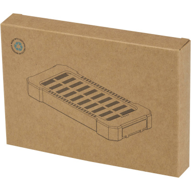 Logotrade promotional giveaway image of: Altair 5000 mAh 10W recycled plastic rugged solar power bank with built-in torch