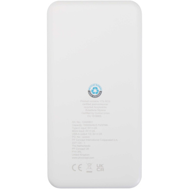 Logo trade promotional giveaways picture of: Intan 10.000 mAh 10W recycled plastic power bank