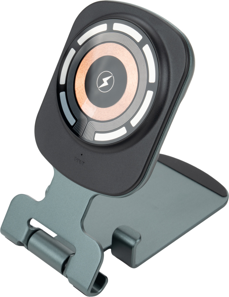 Logo trade promotional gifts picture of: Phone holder with wireless charger