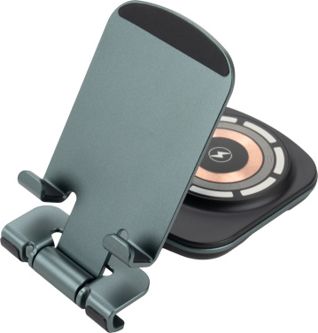 Logo trade promotional giveaways picture of: Phone holder with wireless charger