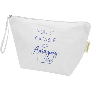 Logo trade promotional items image of: Odisha 180 g/m² OCS organic large accessory pouch 3L
