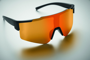 Logo trade promotional giveaways picture of: Mirrored sports sunglasses