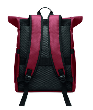 Logo trade advertising products image of: Rolltop laptop rucksack 600D
