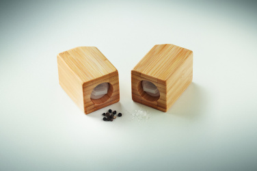 Logo trade corporate gift photo of: Bamboo salt & pepper set