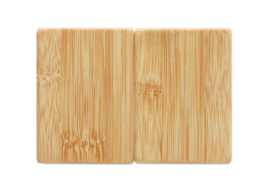 Logo trade promotional products image of: Bamboo salt & pepper set