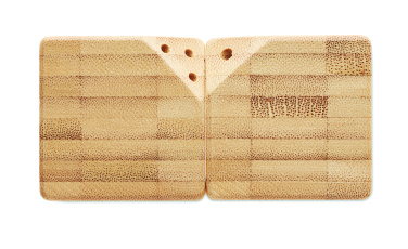 Logo trade promotional gift photo of: Bamboo salt & pepper set