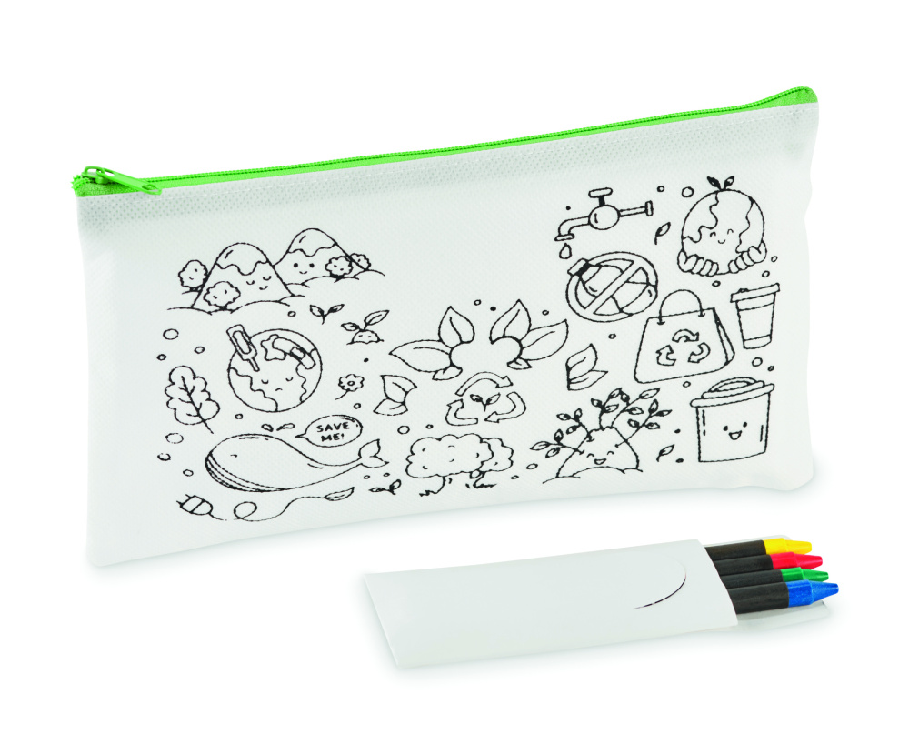 Logotrade advertising product picture of: Pencil case with 4 crayons