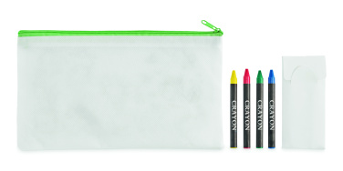 Logo trade advertising products picture of: Pencil case with 4 crayons