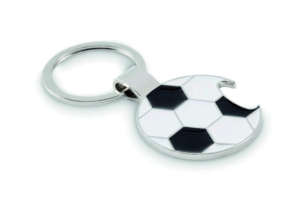 Logotrade corporate gift image of: Football keyring with opener