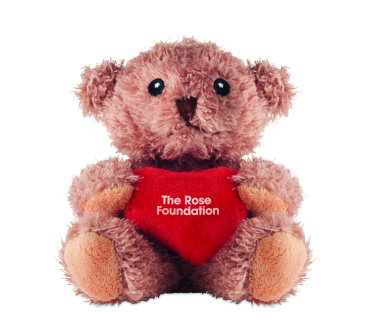 Logo trade promotional products image of: Teddy bear plush with heart