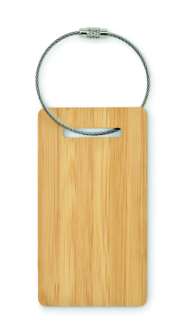 Logotrade advertising product picture of: Bamboo luggage tag