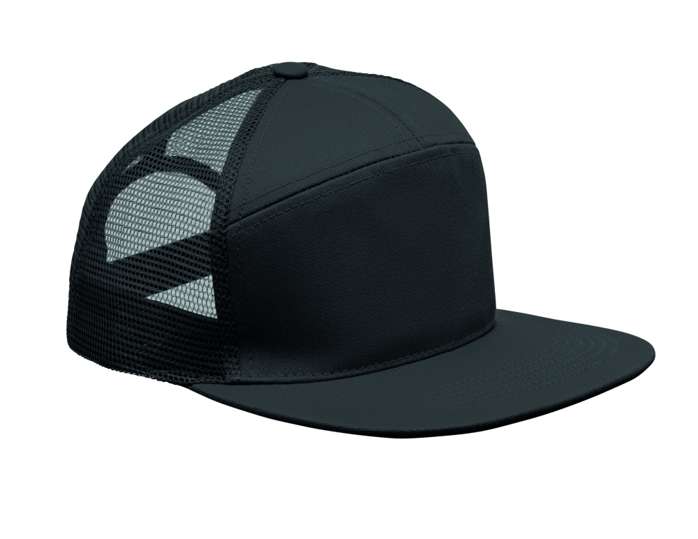 Logo trade promotional items image of: 7 panel flat visor cap