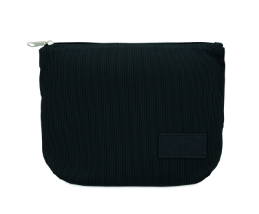 Logo trade promotional giveaways image of: Corduroy cosmetic bag