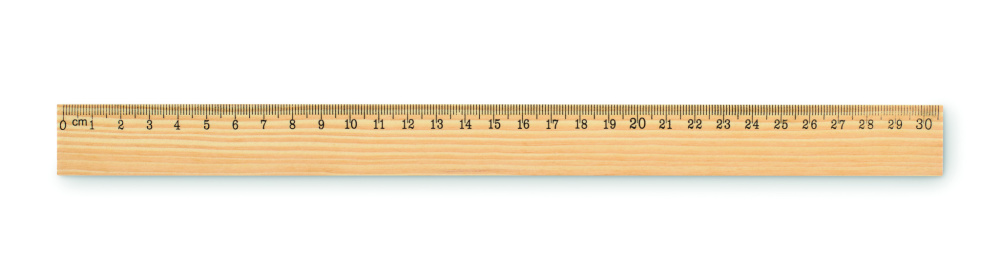 Logo trade business gifts image of: Wooden ruler 30cm
