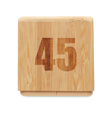 Logotrade corporate gift image of: Bamboo twist snooze timer
