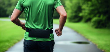 Logo trade corporate gifts image of: Sports waist bag 600D RPET