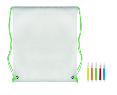 Logo trade business gifts image of: Non woven kids bag with pens