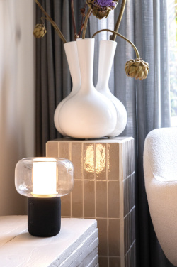 Logo trade promotional items picture of: Lux RCS recycled plastic 10W speaker lamp