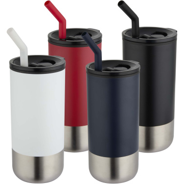 Logotrade advertising products photo of: Grayson 480 ml RCS recycled insulated tumbler with straw