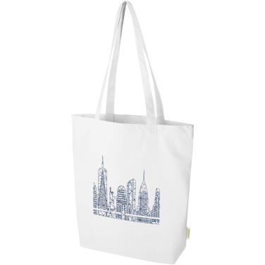 Logo trade promotional giveaway photo of: Odisha 180 g/m² OCS organic wide bottom tote bag 11L