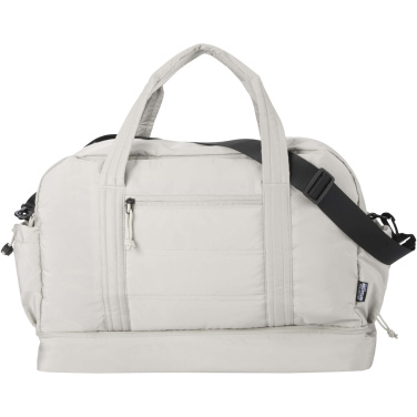 Logotrade promotional giveaway image of: Puffer GRS recycled duffel bag with insulated bottom 30L