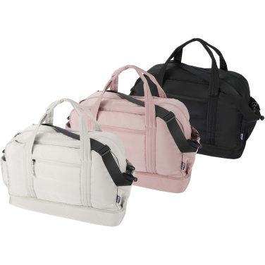 Logo trade business gift photo of: Puffer GRS recycled duffel bag with insulated bottom 30L