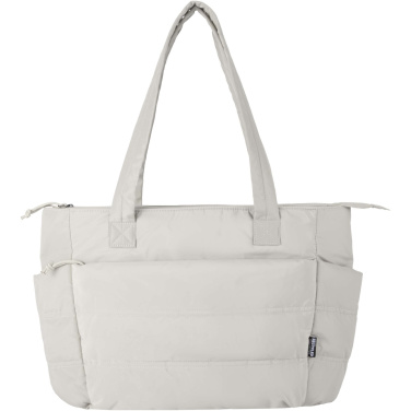 Logo trade promotional merchandise photo of: Puffer 15.6" GRS recycled laptop tote bag 18L