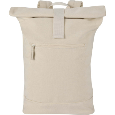 Logo trade promotional giveaway photo of: Recanvas 14” GRS recycled rolltop backpack 16L