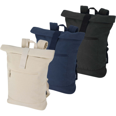 Logo trade promotional merchandise image of: Recanvas 14” GRS recycled rolltop backpack 16L