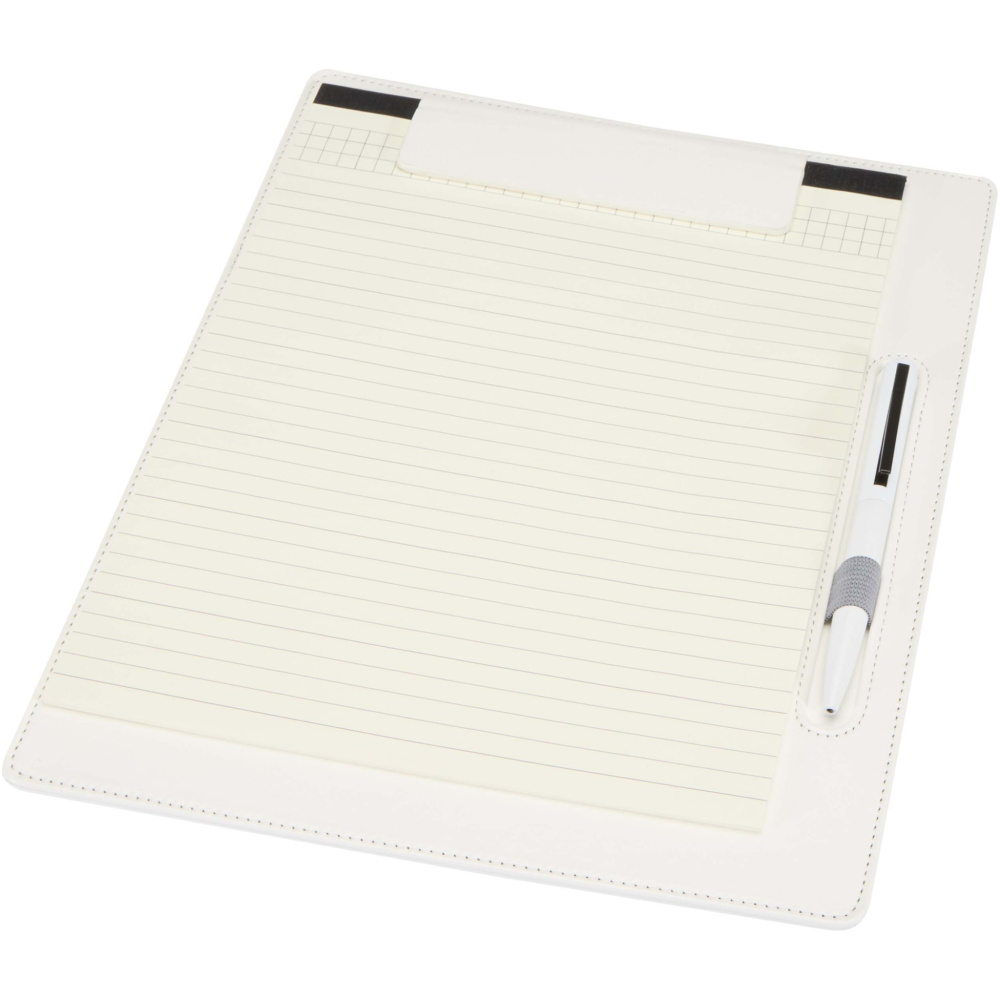 Logo trade promotional merchandise photo of: Clast A4 clipboard with magnetic closure and RCS recycled ballpoint pen (black ink)