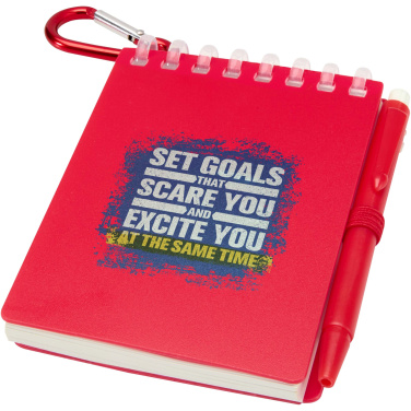 Logotrade promotional product image of: Lig Mini recycled outdoor soft cover notebook and ballpoint pen set (black ink)