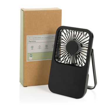 Logotrade promotional giveaway picture of: Aervina RCS recycled plastic re-chargeable desk fan