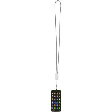 Logo trade promotional merchandise picture of: Anser recycled plastic smartphone lanyard with 27W 5-in-1 built-in cable