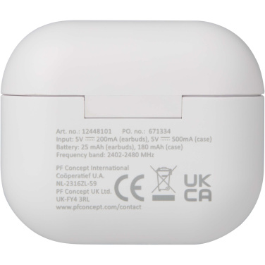 Logo trade promotional merchandise image of: Altais recycled plastic True Wireless Bluetooth® headset