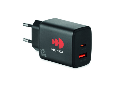 Logo trade promotional products picture of: EU 2-pole wall adapter/charger