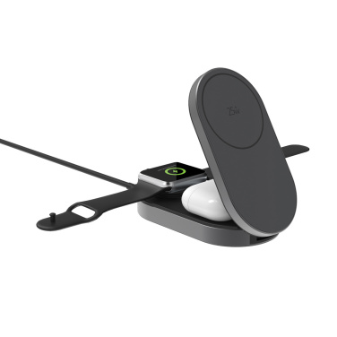 Logo trade business gift photo of: Quantum ultra-fast 3-in-1 25W Foldable Wireless Charger