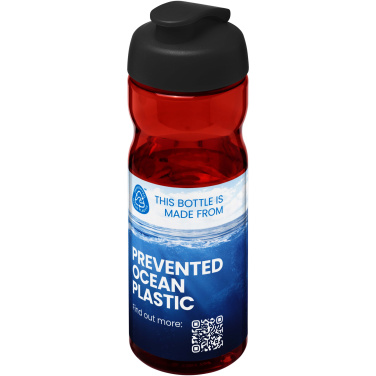 Logotrade promotional products photo of: H2O Active® Eco Base 650 ml flip lid sport bottle