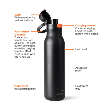 Logotrade advertising product image of: Nordic Drift Trail RCS Single Wall Water Bottle 750ml