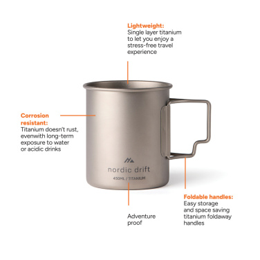Logo trade business gift photo of: Nordic Drift Trail Ultra Light Titanium 450ml Cup