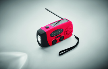 Logo trade promotional items image of: Portable radio SOS with LED torch