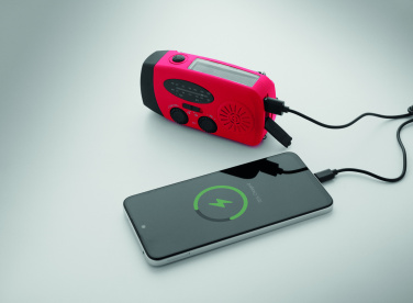 Logotrade promotional giveaway picture of: Portable radio SOS with LED torch