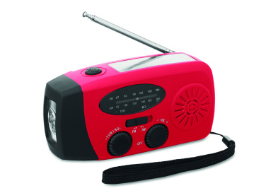 Logotrade promotional giveaway picture of: Portable radio SOS with LED torch