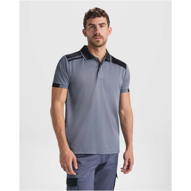 Logo trade promotional items image of: Samurai 160 g/m2 unisex antibacterial short sleeve polo 