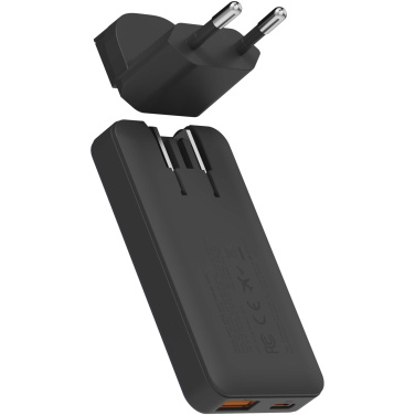 Logo trade corporate gifts image of: Xtorm 65W fast travel charger with cable and travel case set