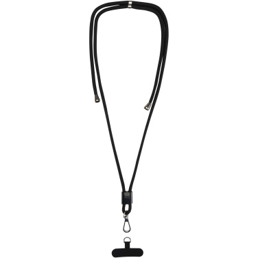 Logo trade promotional giveaways picture of: Vega adjustable recycled smartphone lanyard