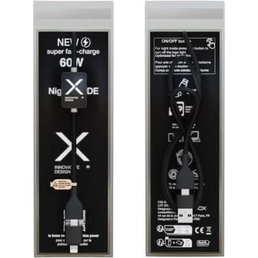 Logotrade promotional gift picture of: SCX.design C32 60W switch charging cable with light-up logo