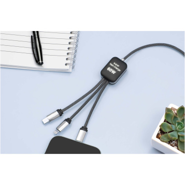 Logo trade promotional giveaway photo of: SCX.design C33 60W Type-C charging cable with dual light-up logo